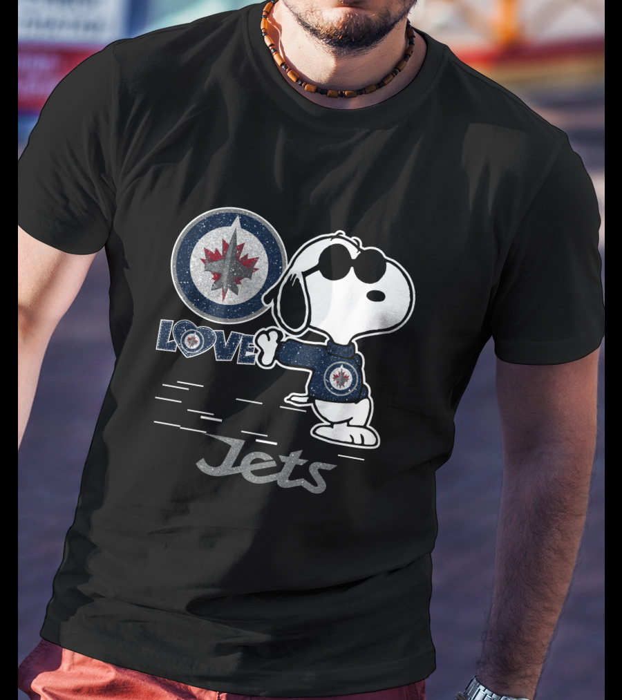 Snoopy Love Winnipeg Jets Jets T-Shirt