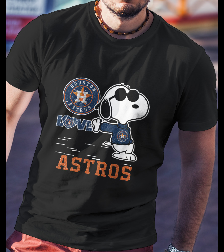 Snoopy Love Houston Astros Astros T-Shirt