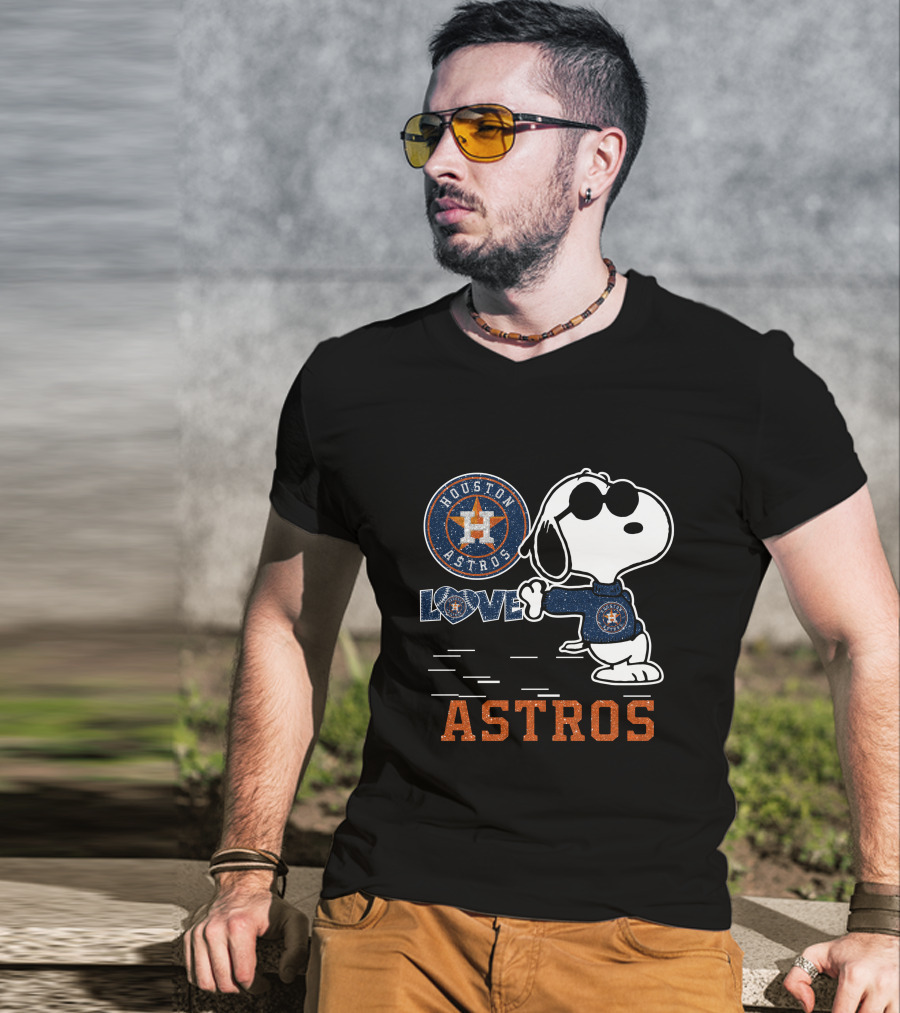 Snoopy Love Houston Astros Astros T-Shirt