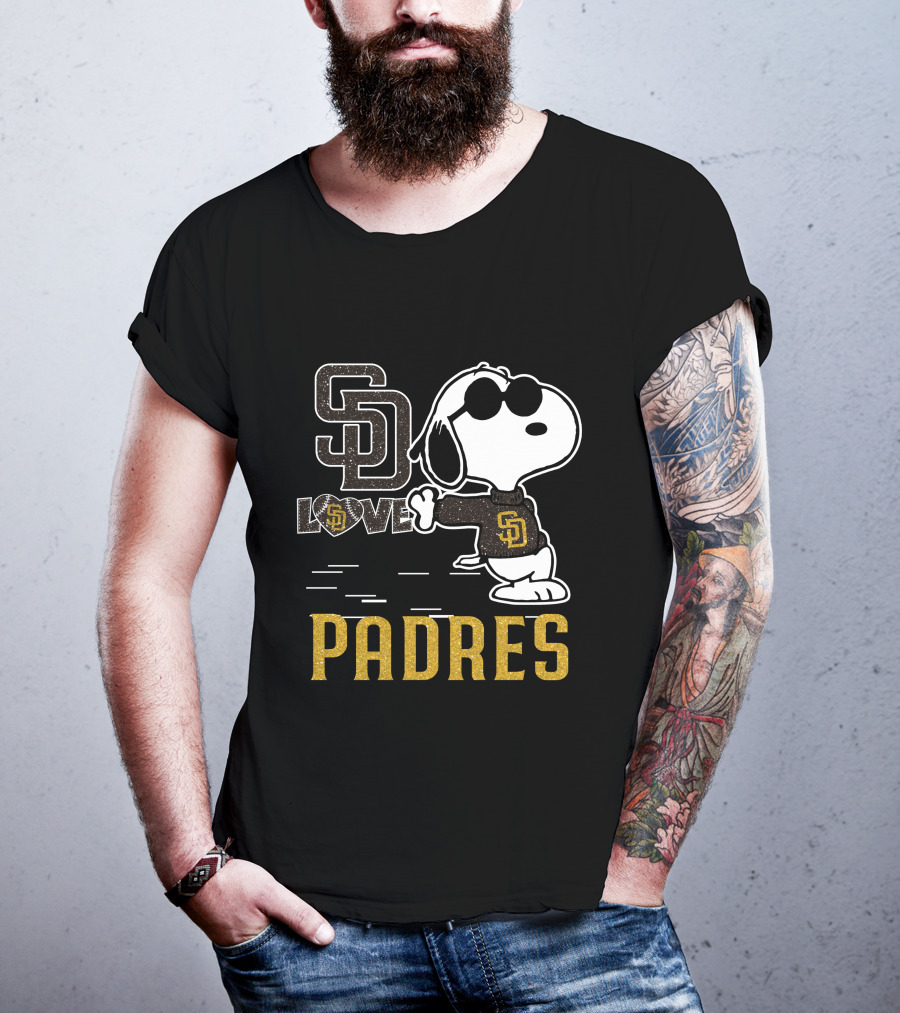 Snoopy Padres Love San Diego Padres T-Shirt
