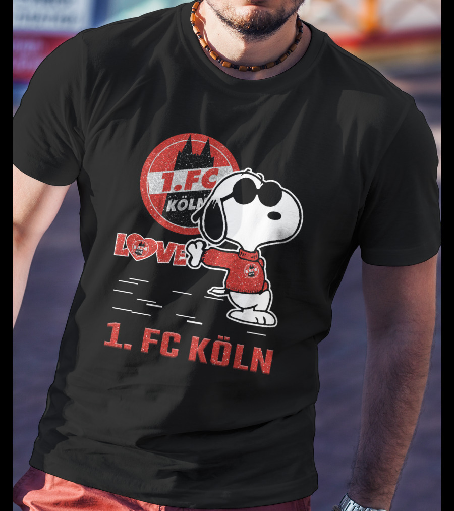 Snoopy Love 1. FC Köln Football Team T-Shirt
