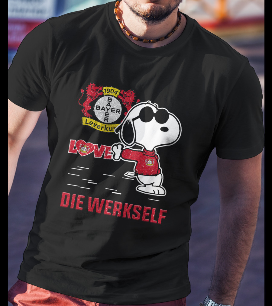 Snoopy Love Bayer 04 Leverkusen Die Werkself T-Shirt