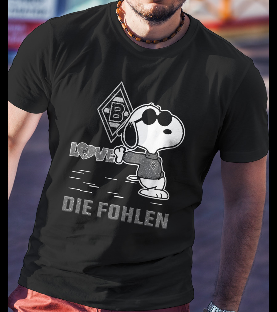 Snoopy Love Borussia Mönchengladbach Die Fohlen T-Shirt