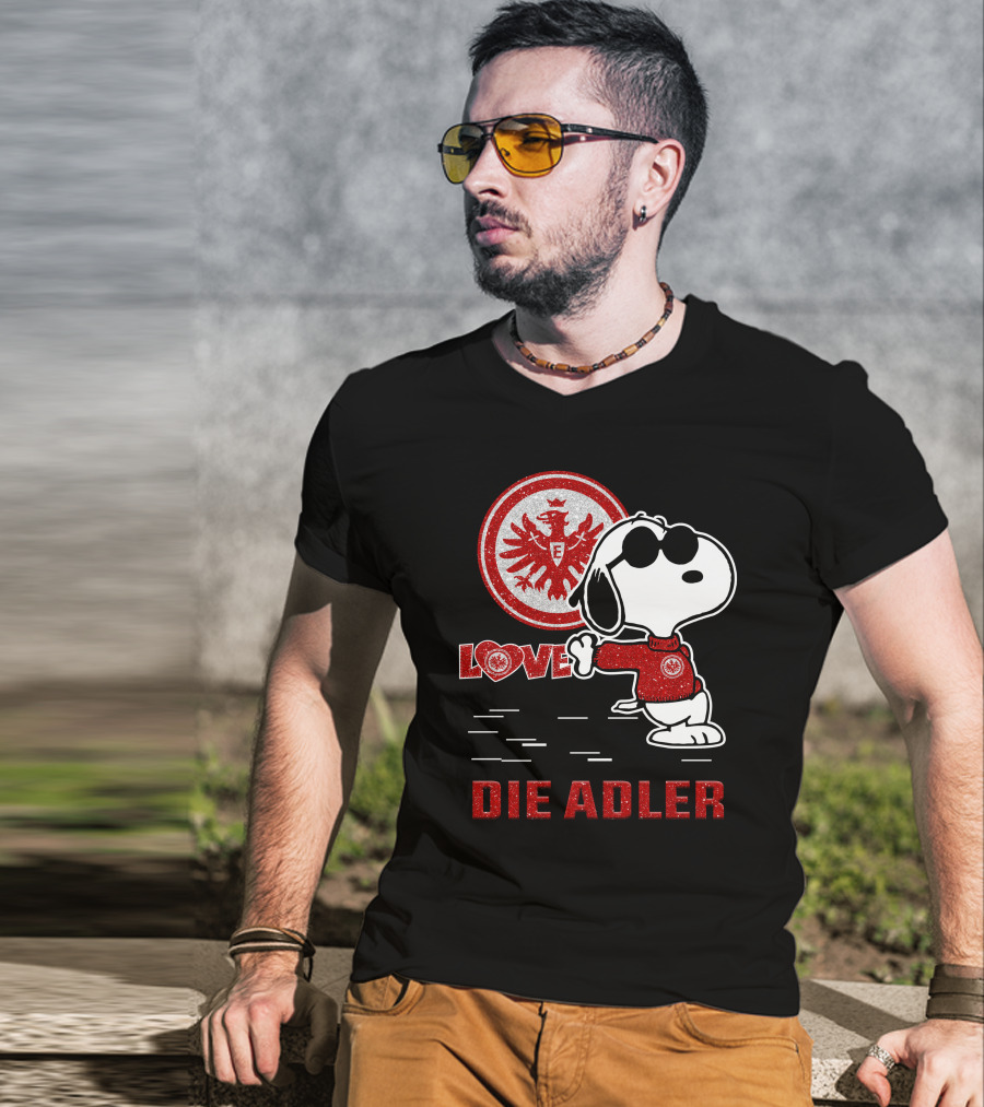 Love Die Adler Snoopy Eintracht Frankfurt T-Shirt