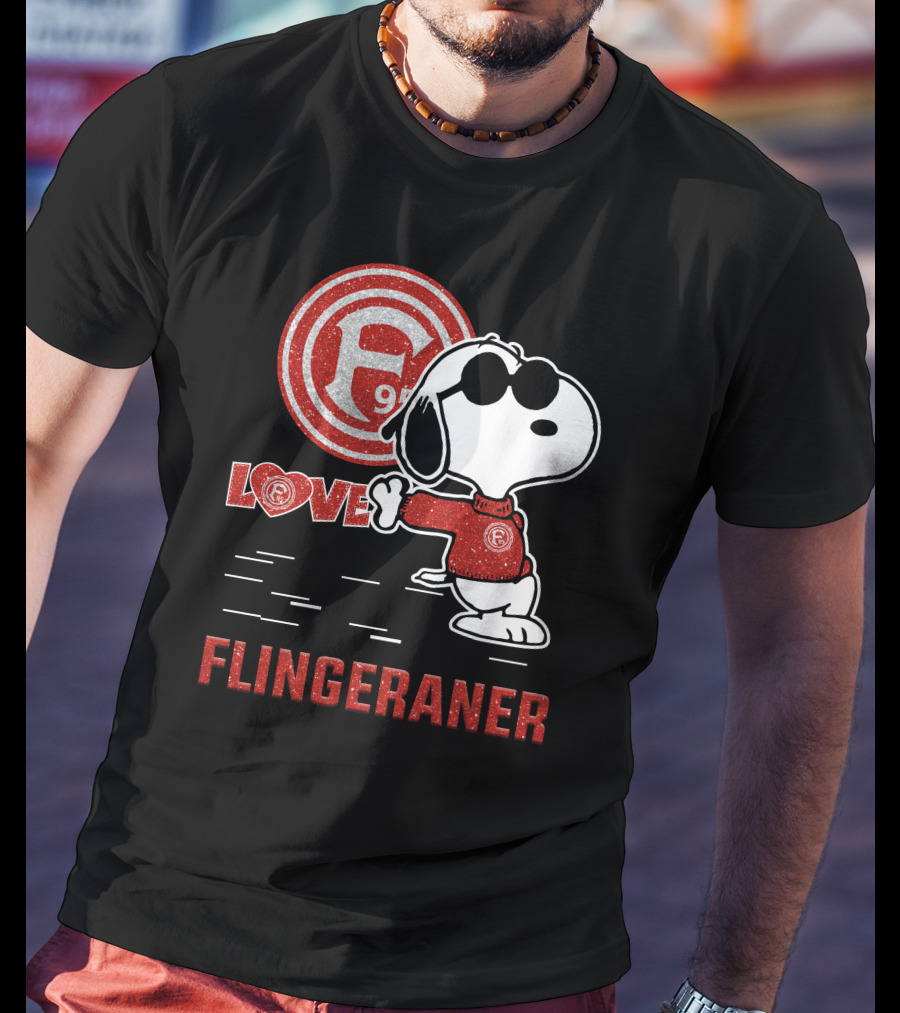 Snoopy Love Fortuna Düsseldorf Flingeraner T-Shirt