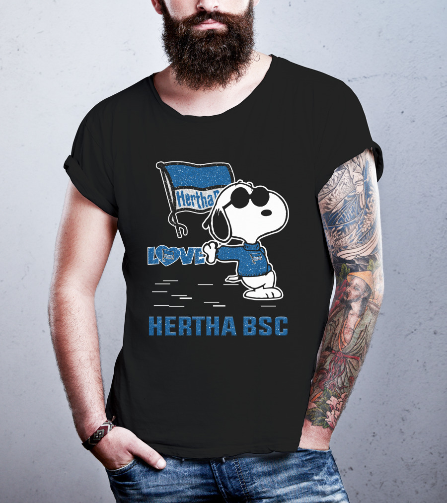 Snoopy Love Hertha BSC Flag T-Shirt