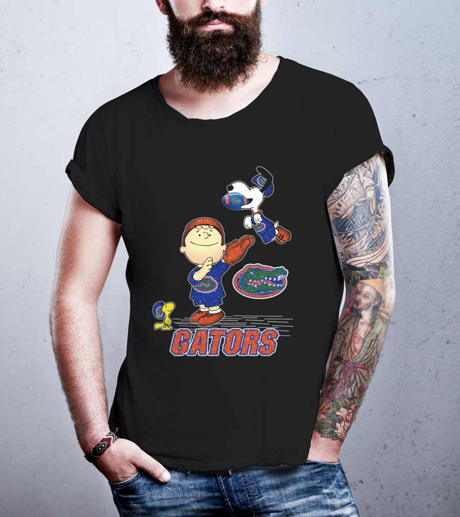 Snoopy Gators Football Florida Peanuts Characters T-Shirt