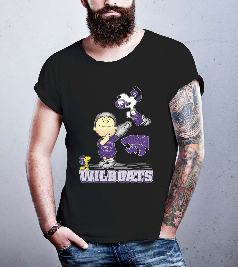 Snoopy Wildcats Kansas State Peanuts Sports T-Shirt