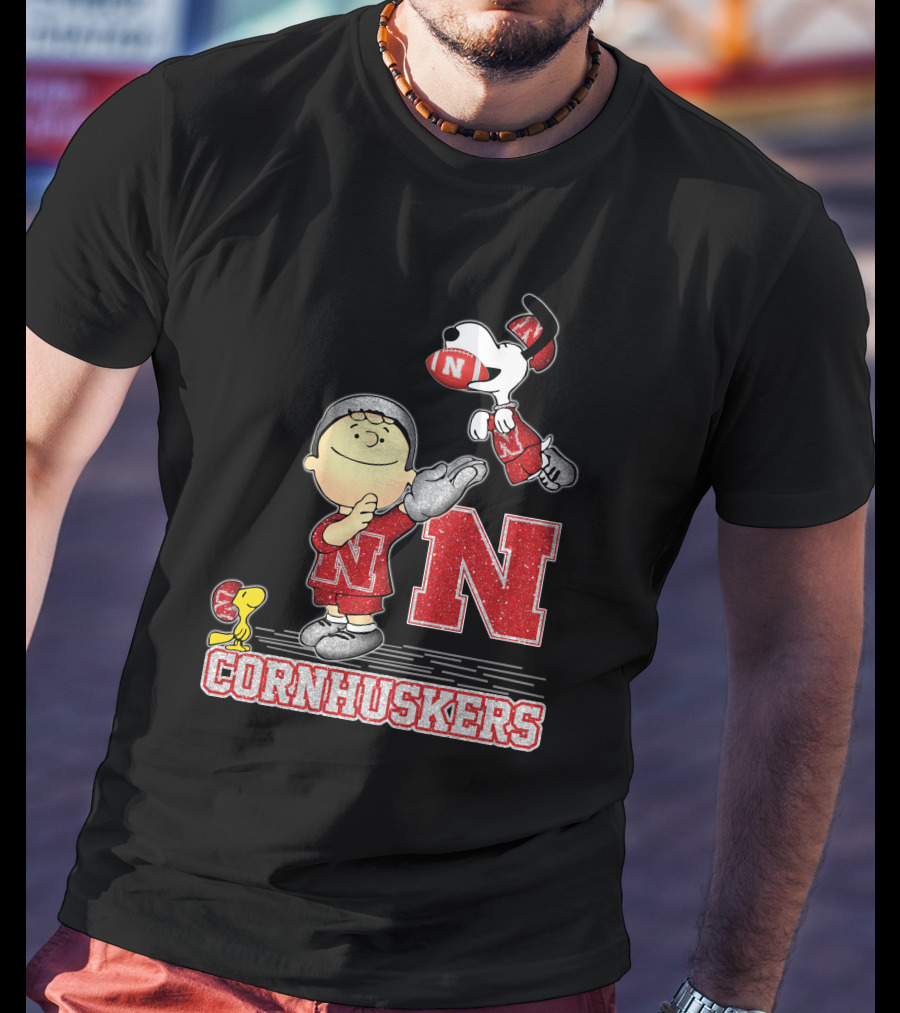 Cornhuskers Snoopy And Friends Nebraska Football N Team Spirit T-Shirt