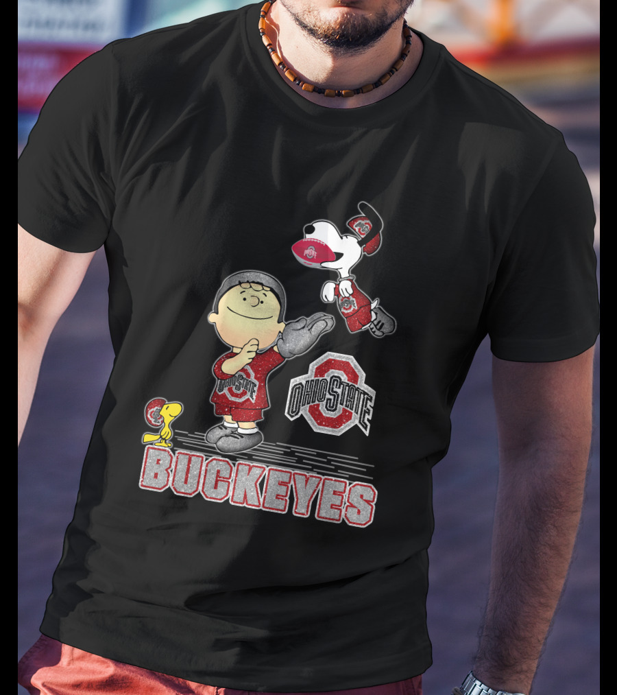 Snoopy Ohio State Buckeyes Football Charlie Woodstock T-Shirt