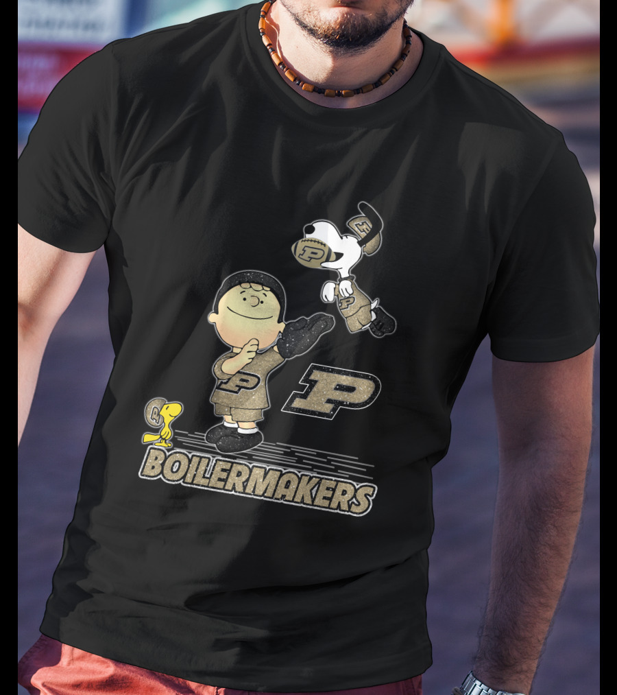 Snoopy And Friends Celebrate Purdue Boilermakers Football T-Shirt
