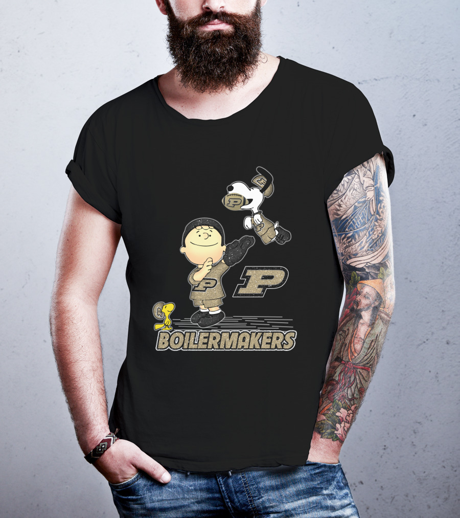Snoopy And Friends Celebrate Purdue Boilermakers Football T-Shirt