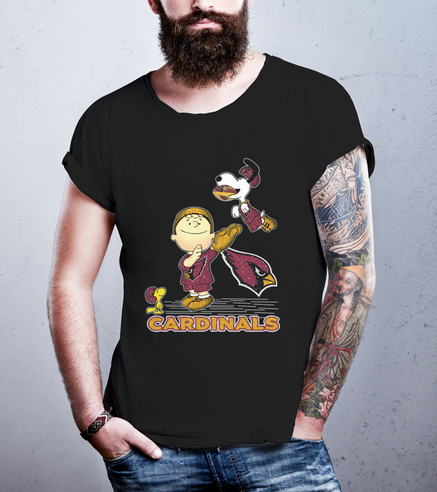 Snoopy Cardinals Football Team Love T-Shirt