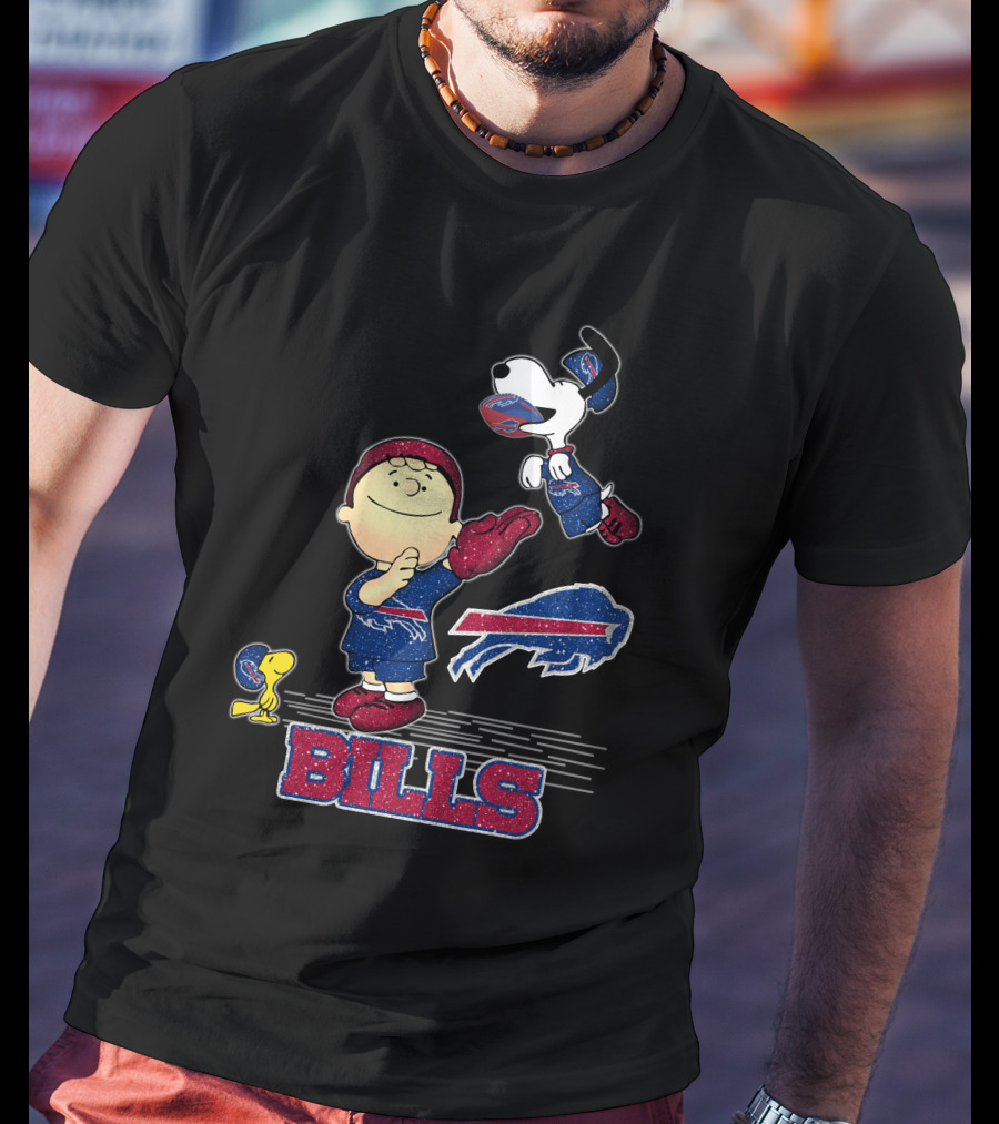 Snoopy Peanuts Buffalo Bills NFL Football Team T-Shirt