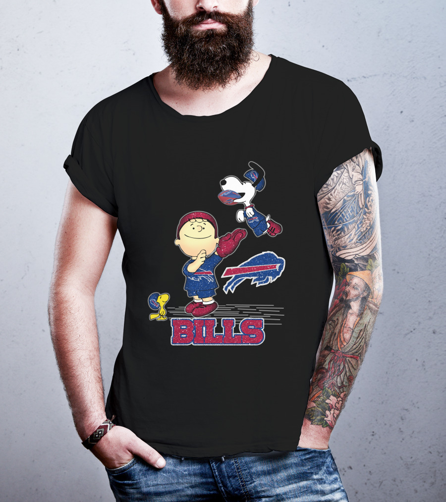 Snoopy Peanuts Buffalo Bills NFL Football Team T-Shirt