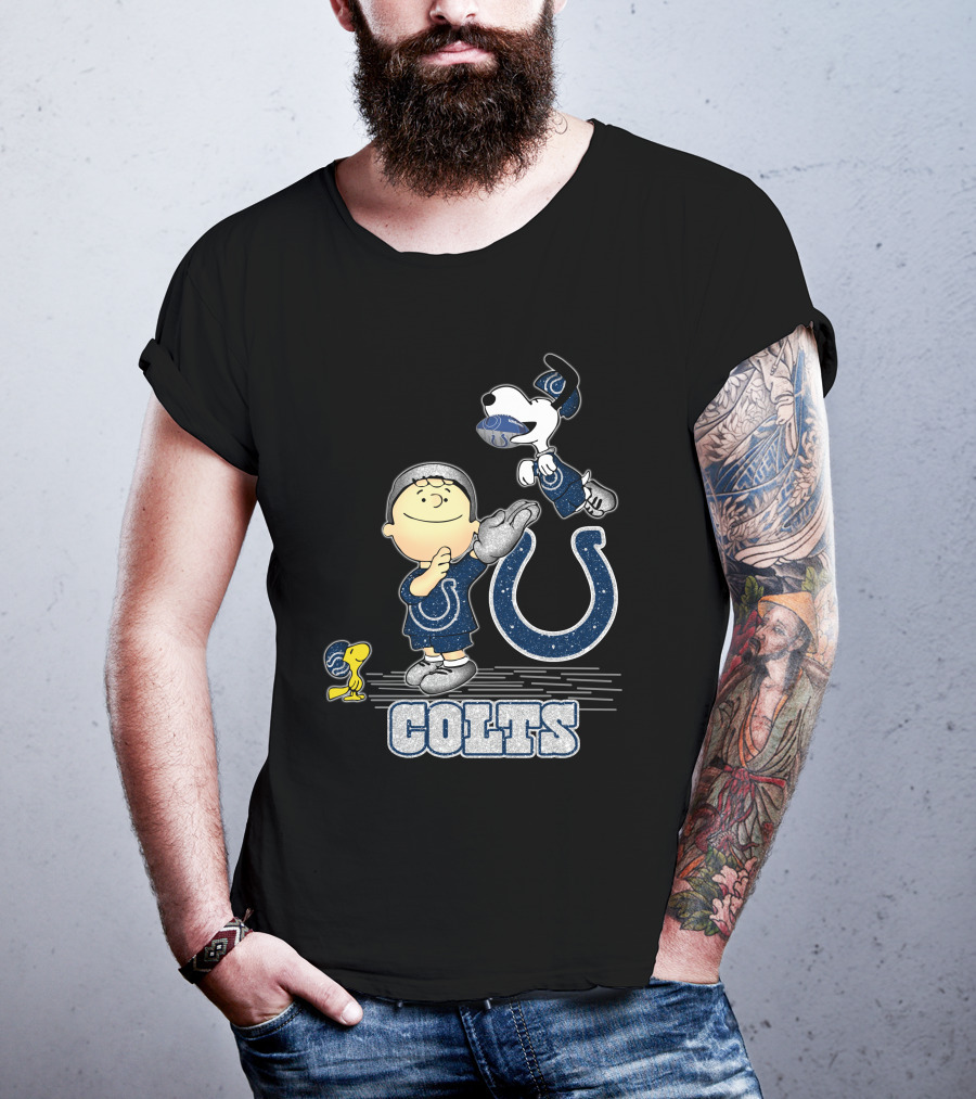 Snoopy Colts Football Charlie Brown Woodstock Indianapolis T-Shirt