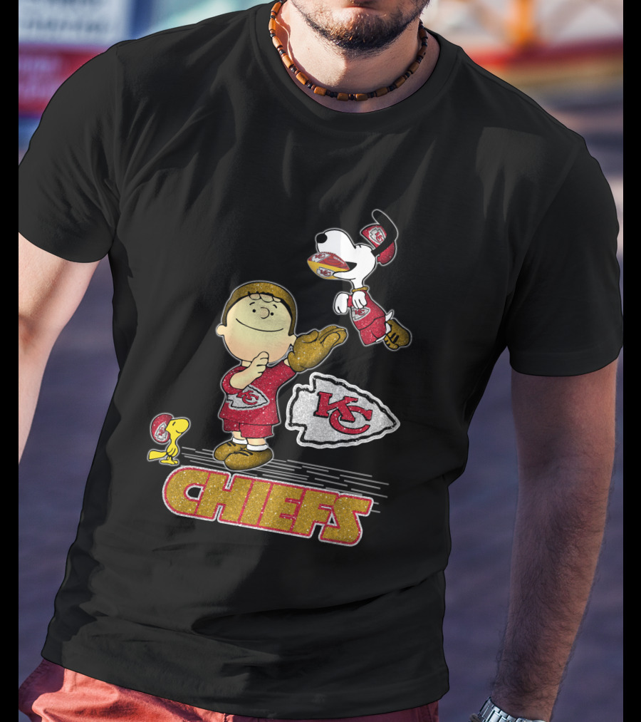Snoopy And Friends Celebrate Kansas City Chiefs Football T-Shirt