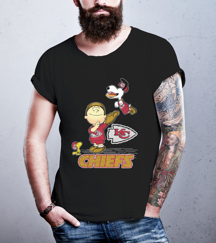 Snoopy And Friends Celebrate Kansas City Chiefs Football T-Shirt