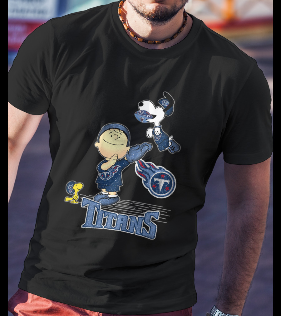 Snoopy Titans Love Tennessee Football Peanuts T-Shirt