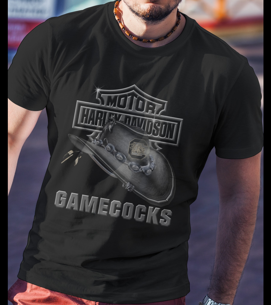 Harley Davidson South Carolina Gamecocks Hat T-Shirt