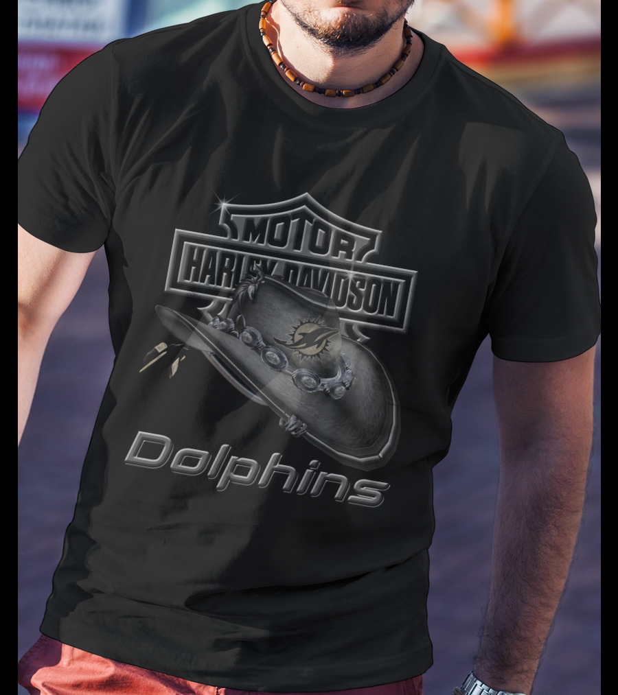 Motor Harley Davidson Dolphins Miami T-Shirt