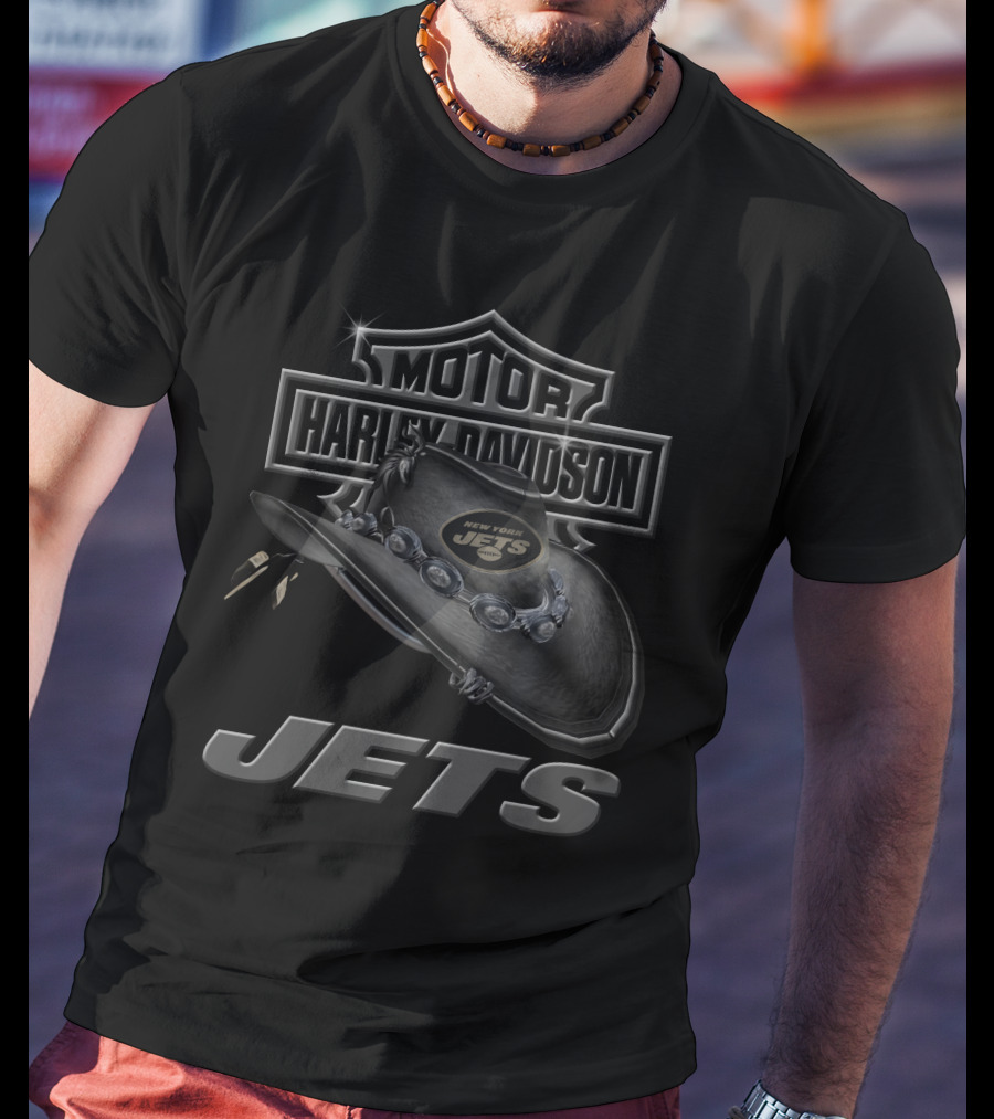 Motor Harley Davidson New York Jets Cowboys Hat T-Shirt