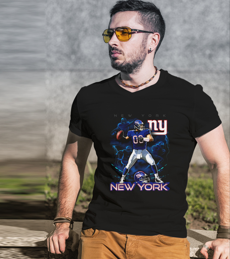 New York Giants Ny Football Player Illustration 03 T-Shirt