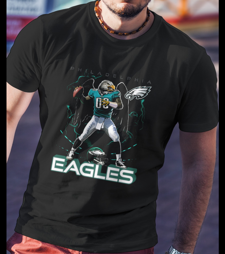 Philadelphia Eagles Football Eagle Mascot Quarterback T-Shirt