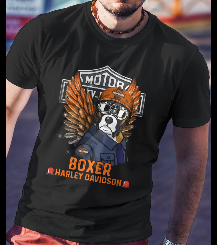 Harley Davidson Boxer Motorcycle Wings T-Shirt