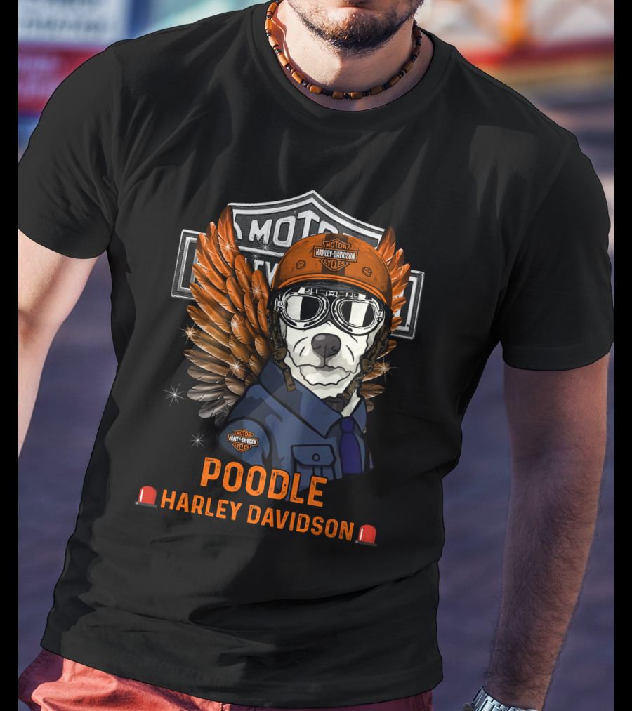 Poodle Harley Davidson Motor Cycles T-Shirt