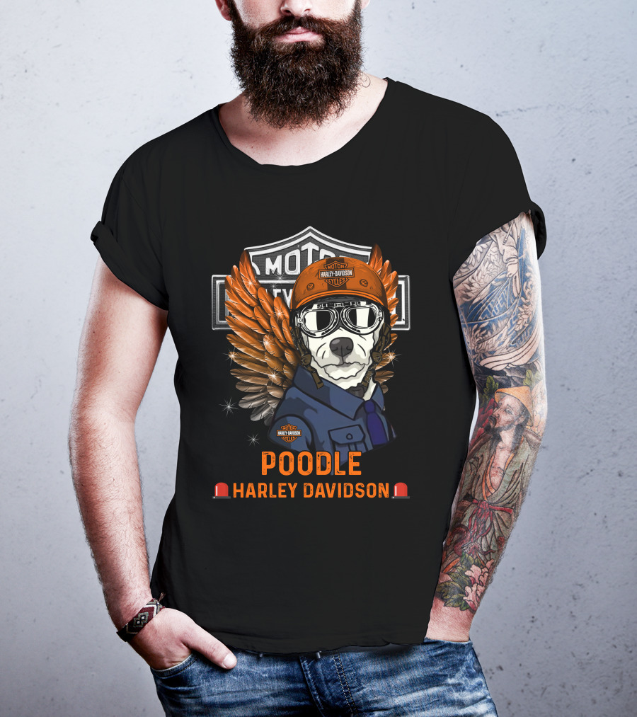 Poodle Harley Davidson Motor Cycles T-Shirt