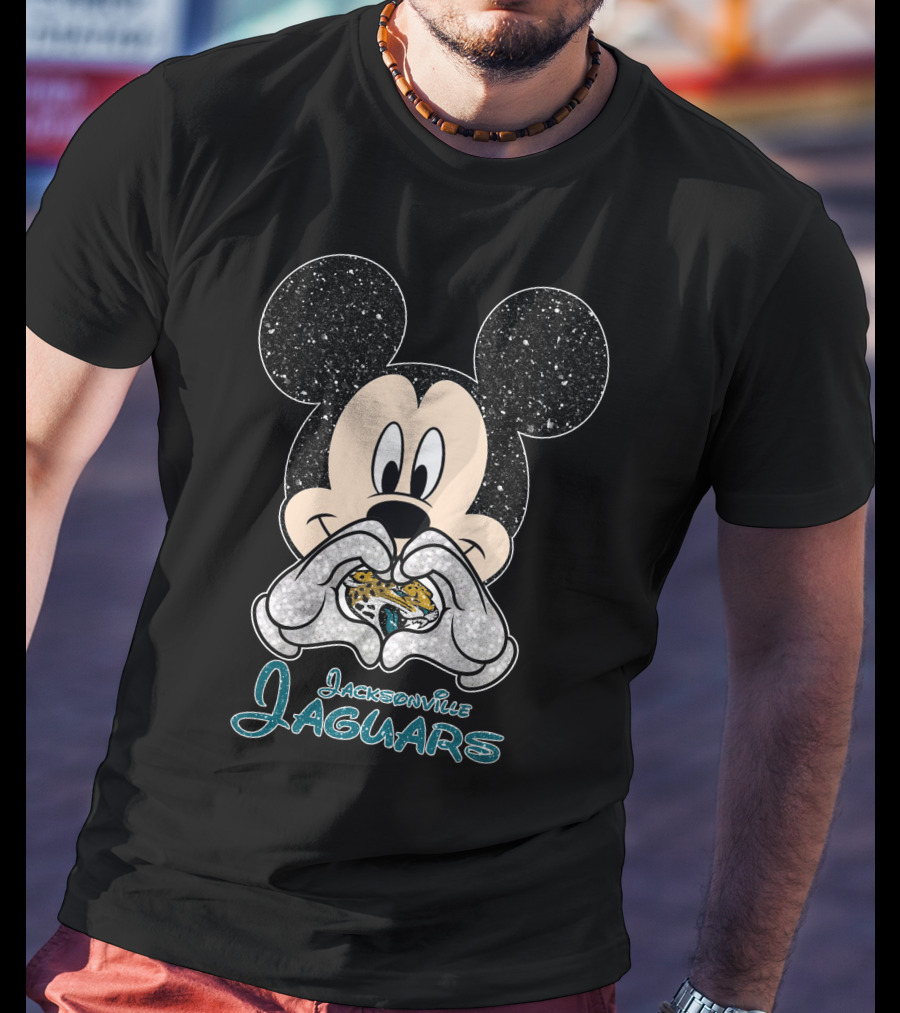 Mickey Mouse Jacksonville Jaguars Team Love T-Shirt