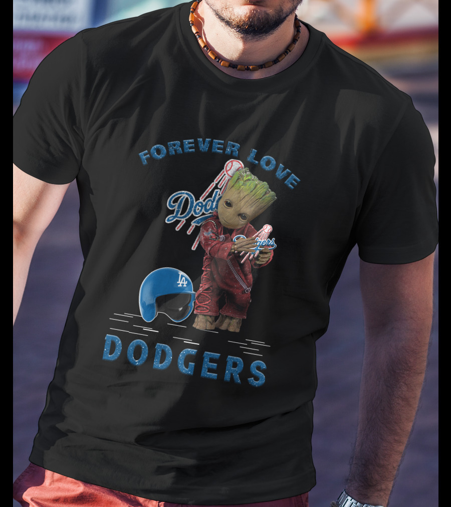 Forever Love Dodgers Los Angeles MLB Baseball Groot Fan Favorite T-Shirt