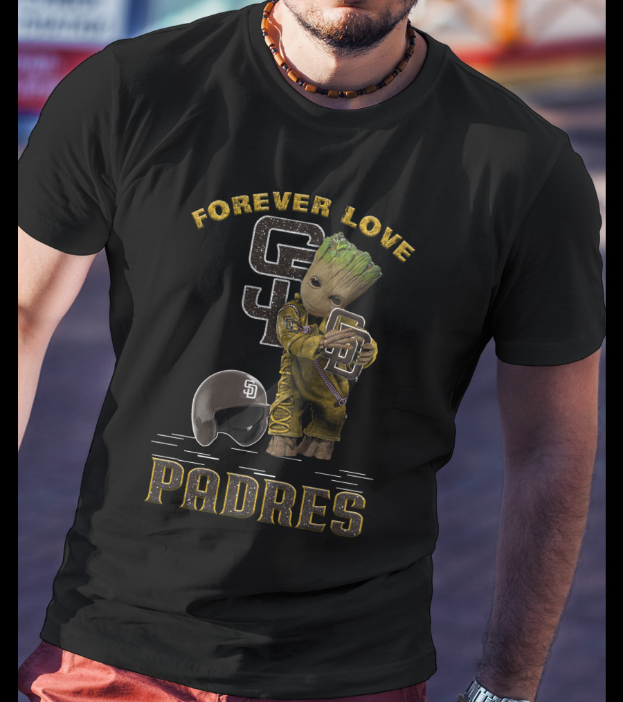 Forever Love Groot San Diego Padres MLB Fans T-Shirt
