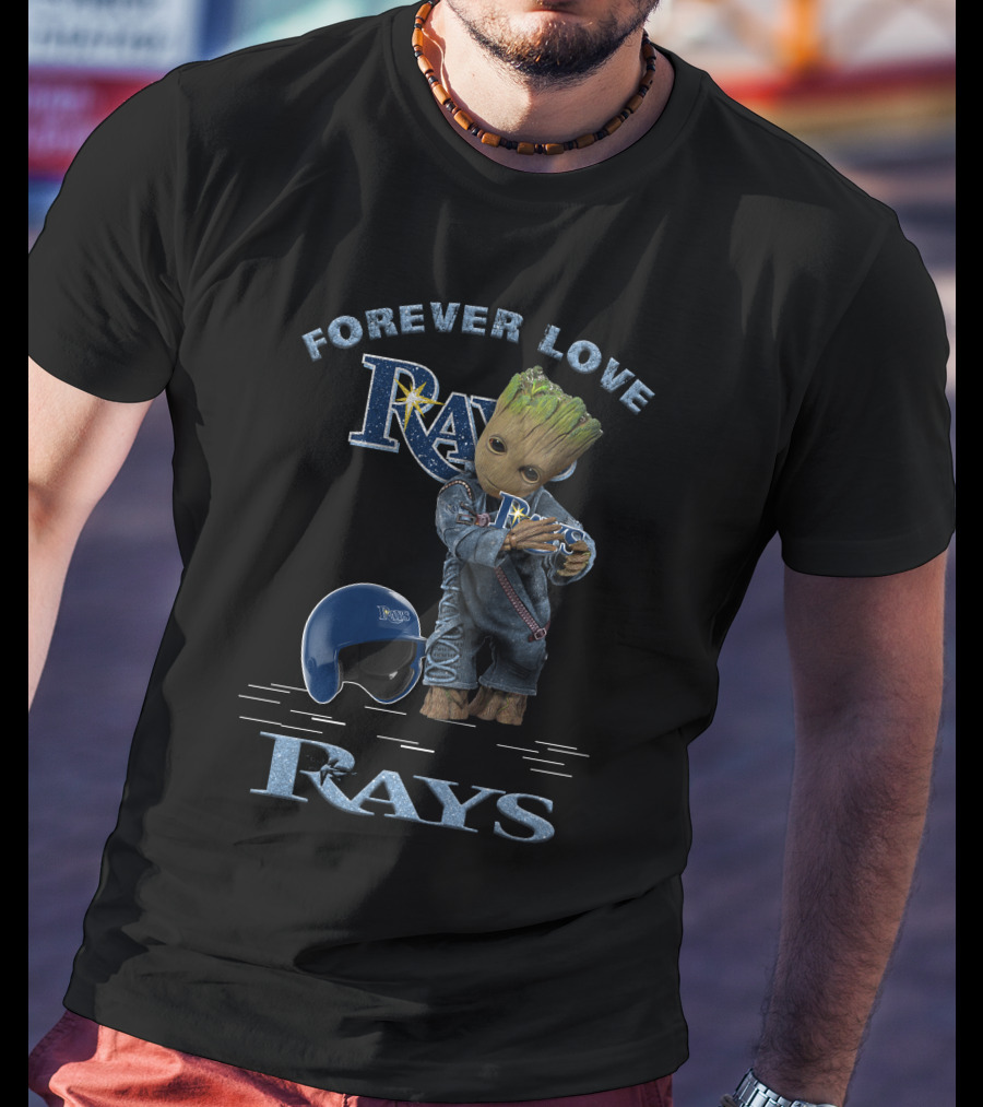 Forever Love Tampa Bay Rays MLB Fans Groot Baseball Enthusiast T-Shirt