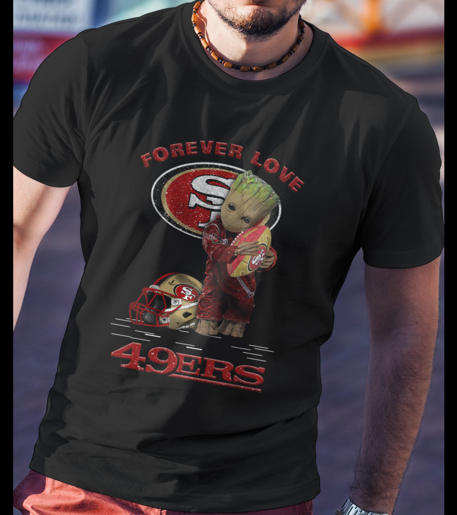 Forever Love 49ers Groot San Francisco Football Heart T-Shirt