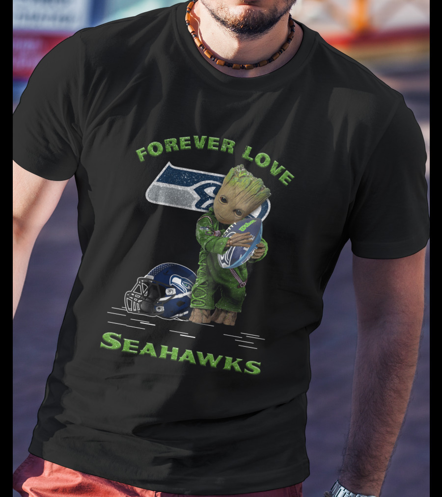 Forever Love Seahawks Groot Football Fan T-Shirt