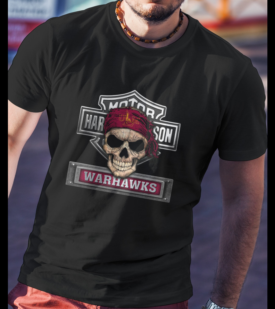 Hd Ncaa Louisiana-Monroe Warhawks Ulm Skull Warhawks T-Shirt