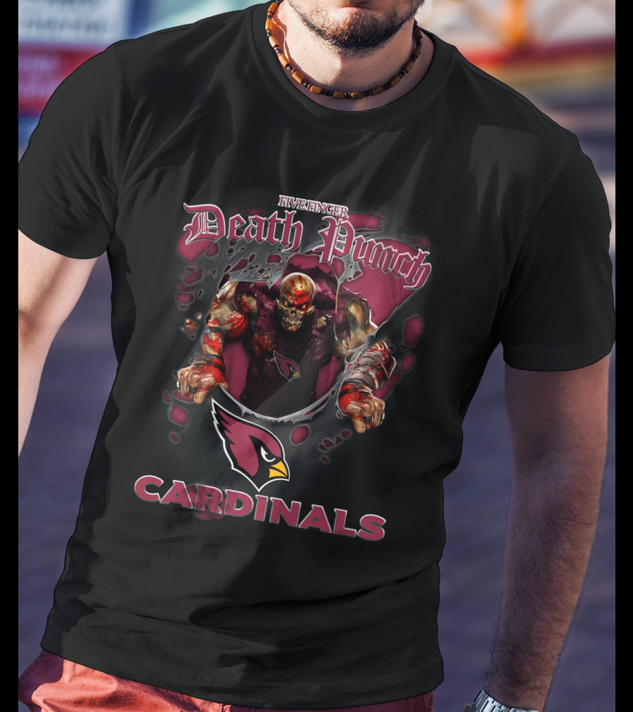 Five Finger Death Punch Cardinals Nfl Football Fans Arizona T-Shirt