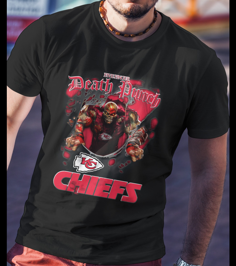 Five Finger Death Punch Kansas City Chiefs Nfl Football Fans Chiefs T-Shirt