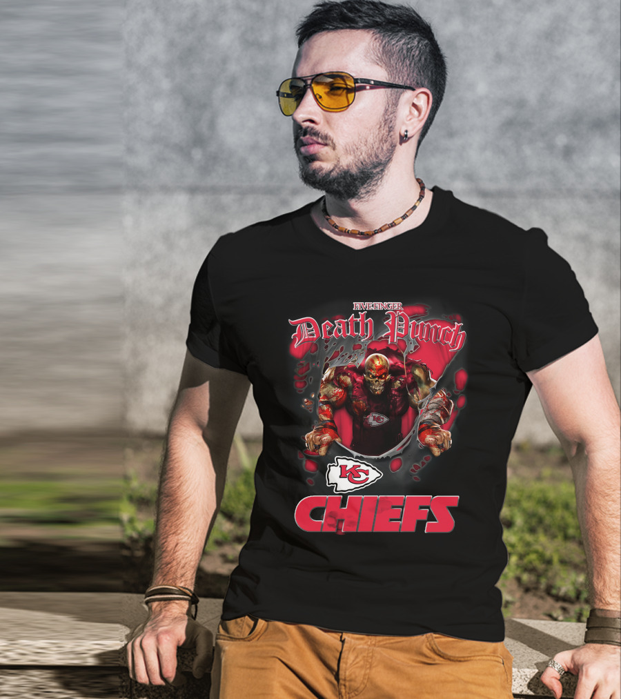 Five Finger Death Punch Kansas City Chiefs Nfl Football Fans Chiefs T-Shirt