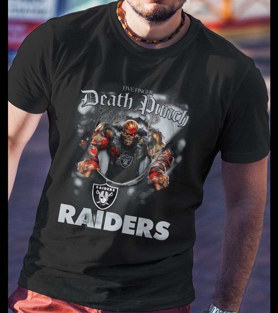 Five Finger Death Punch Raiders Las Vegas Nfl Football Fans T-Shirt