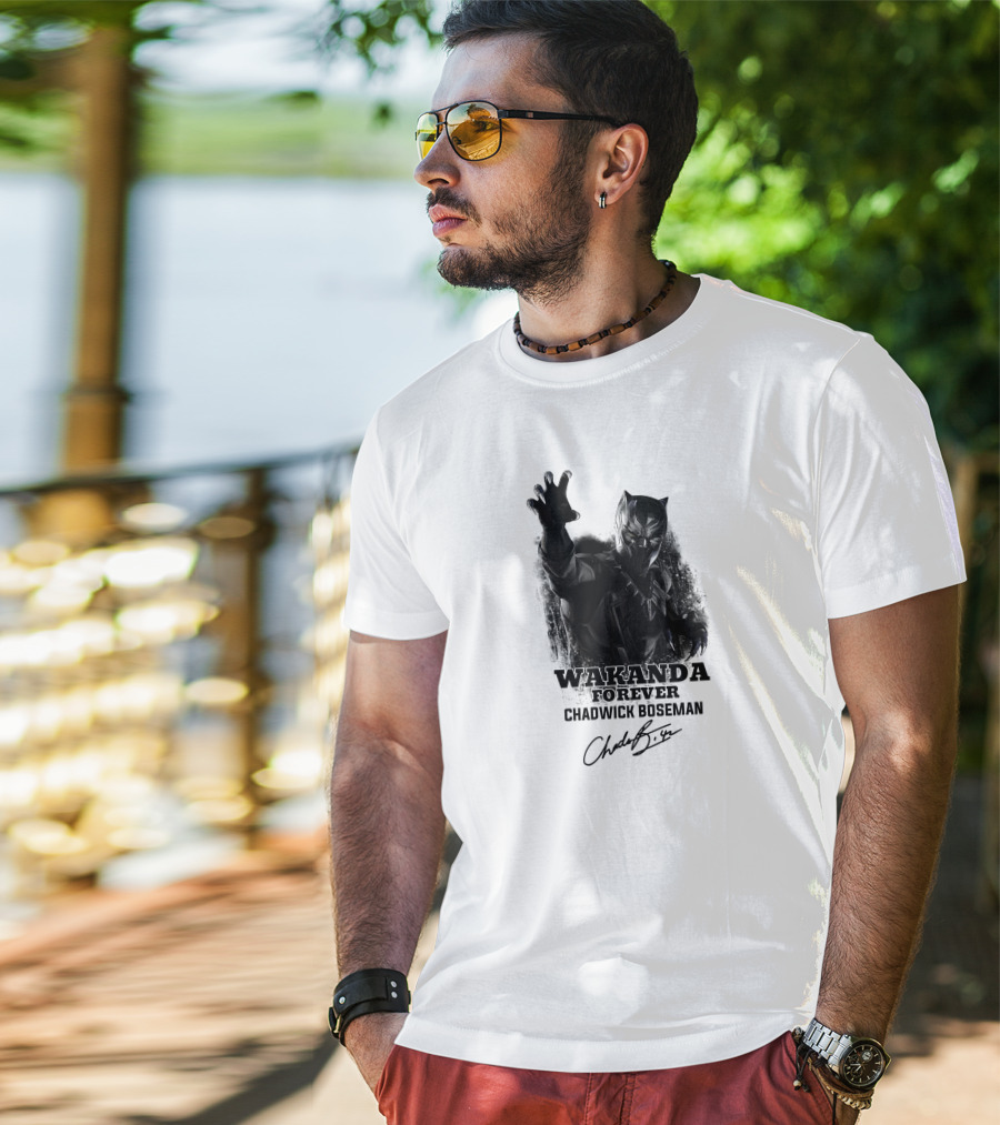 Wakanda Forever Chadwick Boseman T-Shirt