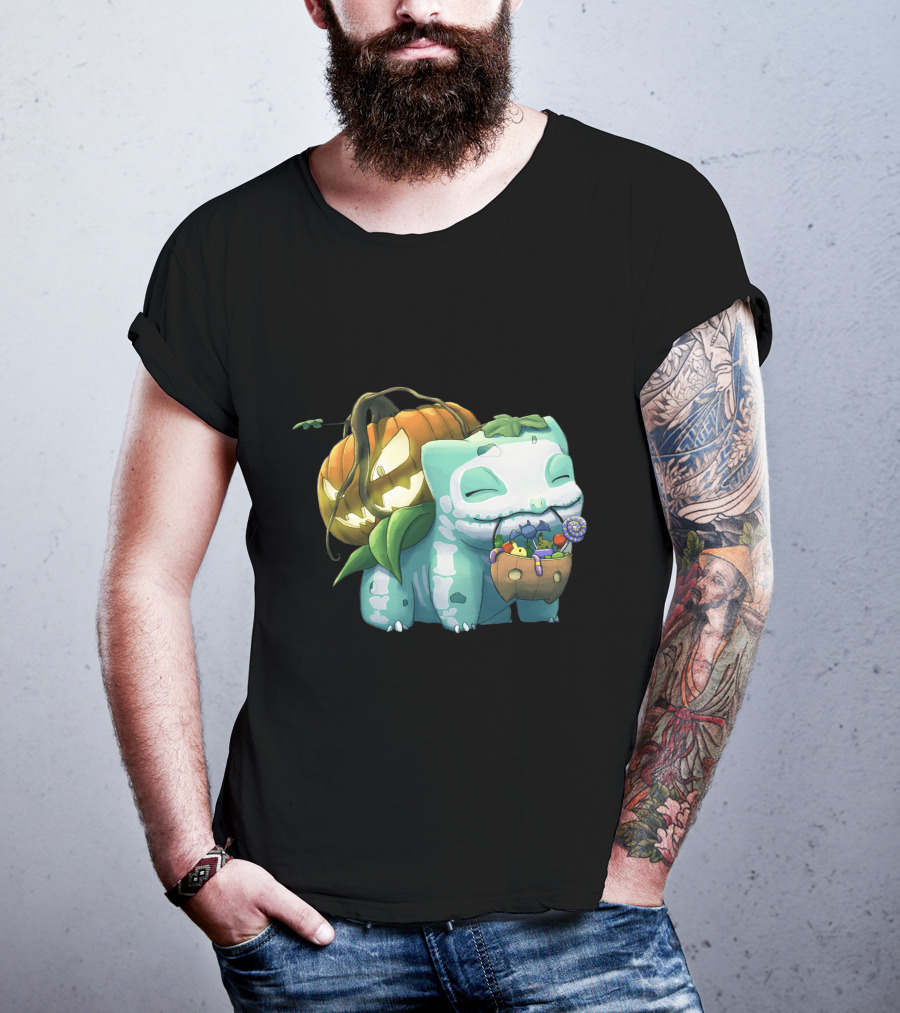 Halloween Pumpkin Bulbasaur Trick-or-Treat T-Shirt