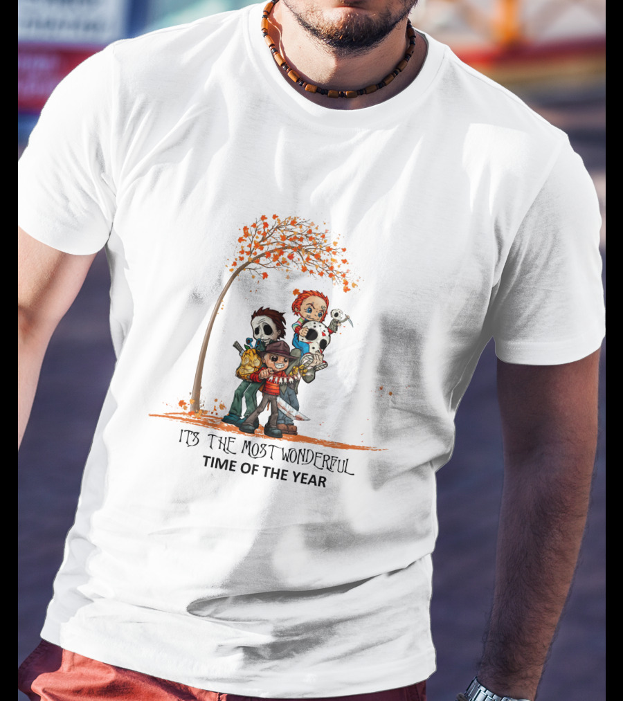 It's The Most Wonderful Time Of The Year With Halloween Horror Icons T-Shirt