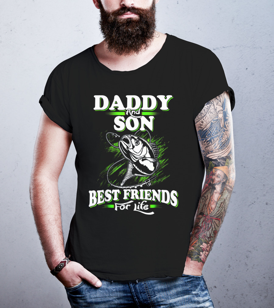 Daddy And Son Best Friends For Life Fishing Adventure T-Shirt