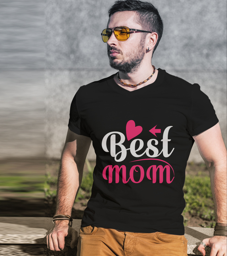 Best Mom Heart Arrow T-Shirt