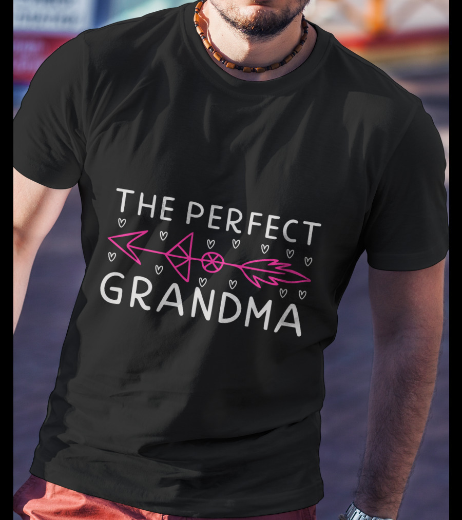 The Perfect Grandma Heart Arrow And Hearts T-Shirt