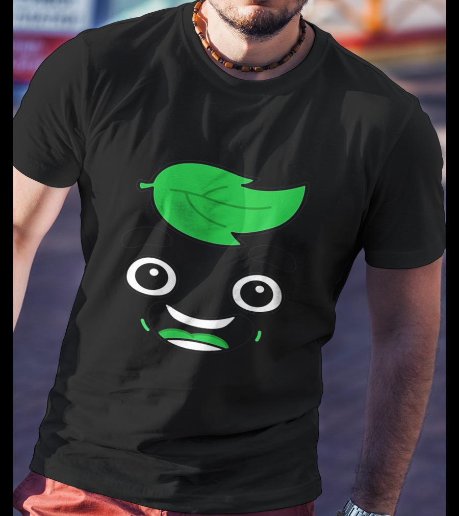 Guava Juice Box Lover Leafy Smiling Face T-Shirt