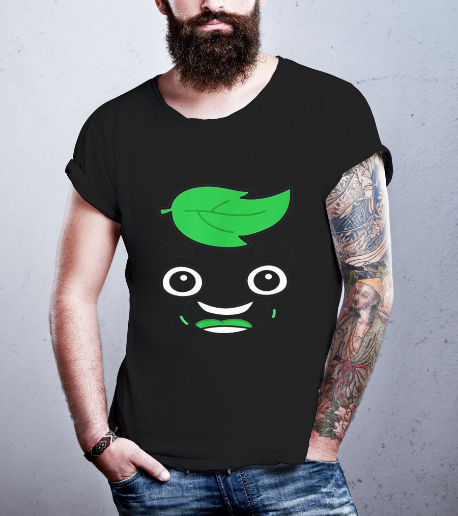 Guava Juice Box Lover Leafy Smiling Face T-Shirt